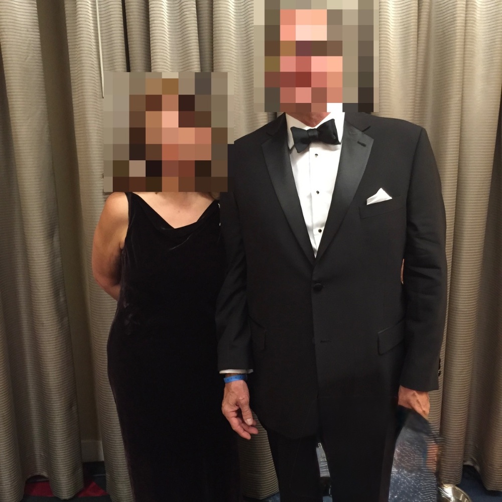 PRICE DROPPED! Black Tuxedo Suit/White Shirt/Cummerbund Worn once--So Handsome!